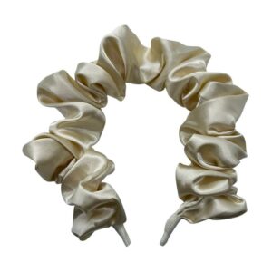 Amelia Silk Headband (Beige)