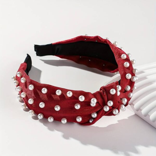 Ivonne Red Pearly Headband