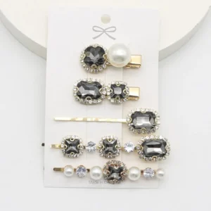 Allison Pearl Clip Set of 5 (black)