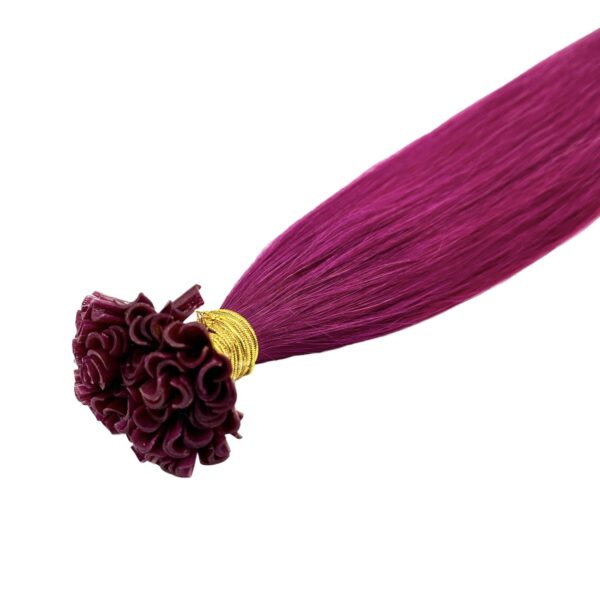 SUMMER OFFER Ασημένια Σειρά U-Tip Hair Extension MAGENTA# 60cm